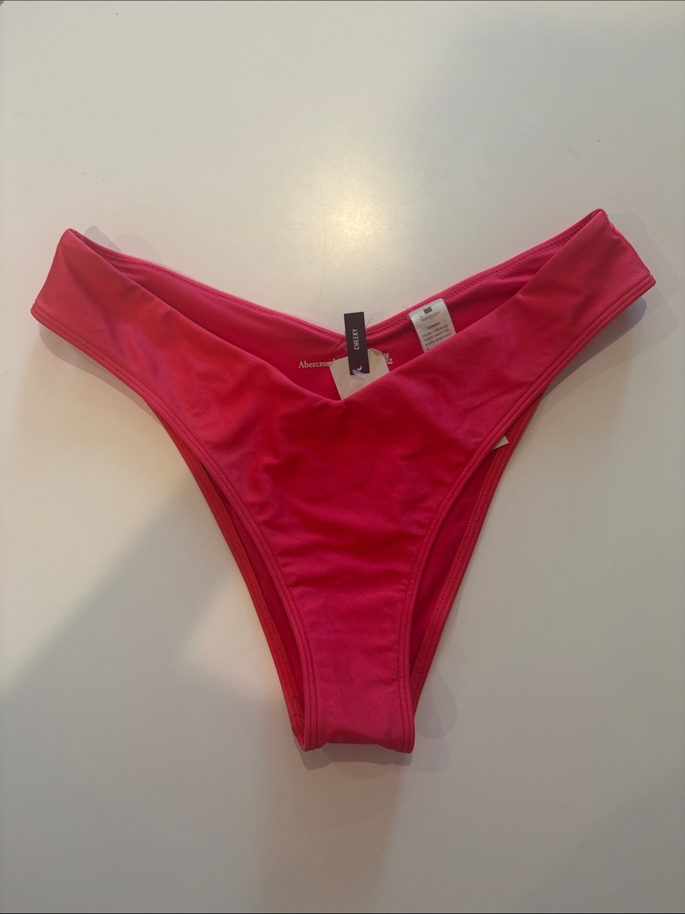 Abercrombie & Fitch Bright Pink High-Cut Bikini Bottom